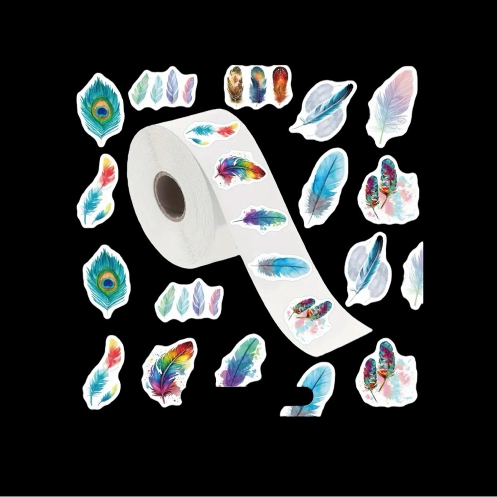 Vibrant Feather (10 different design) Stickers